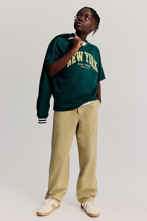 Loose-fit hockey shirt - dark green new york