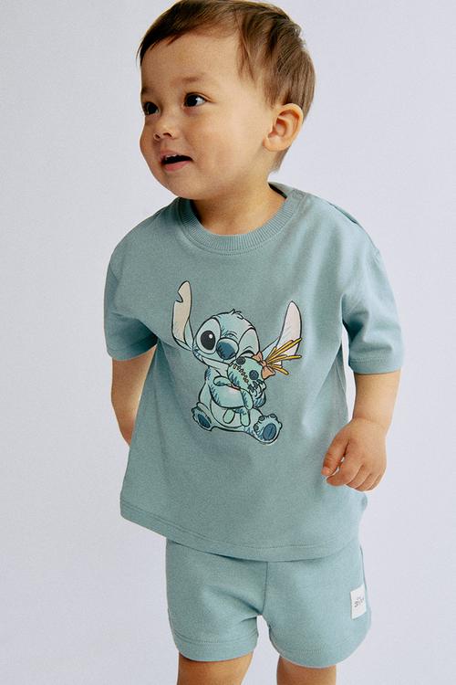 2-piece cotton jersey set - turquoise/lilo & stitch