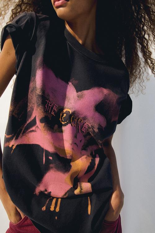 Oversized printed t-shirt - dark grey/the cure