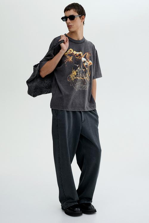 Loose fit printed t-shirt - vintage black rodeo sunset