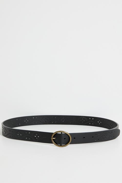 Cut Out Detail Belt- black