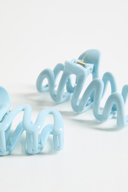 Wave Claw Clip 2 Pack - Blue
