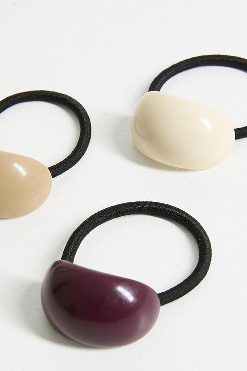 3 Pack Acrylic Marble Hair Cuffs - Multi