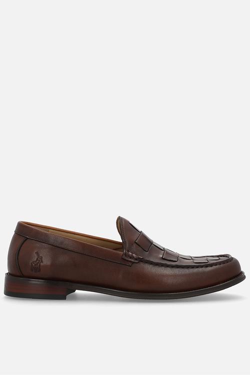 Woven slip on loafer  - tan