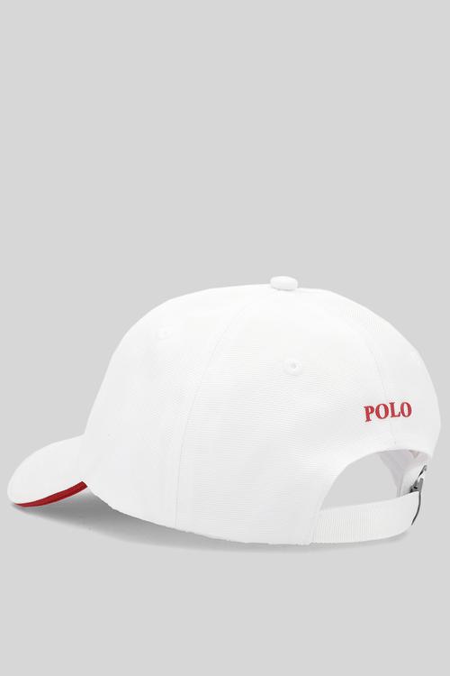 6 Panel Metal Peak - White/Red