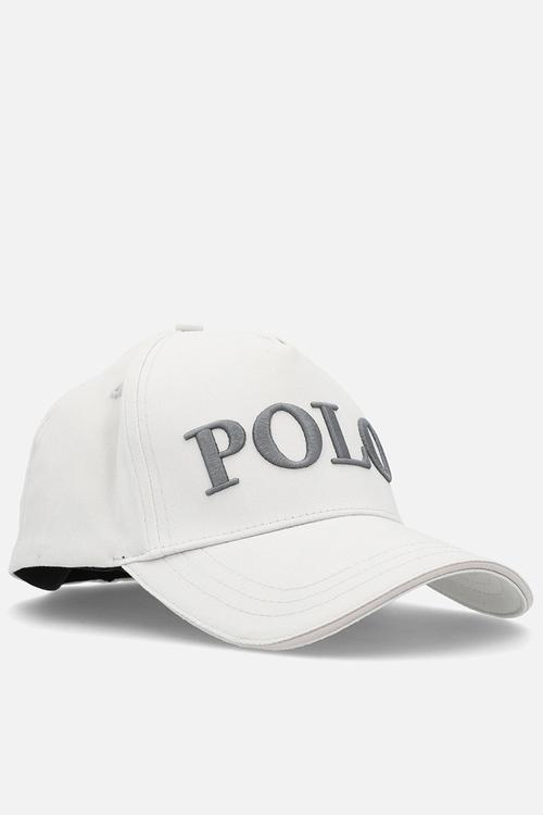 5 Panel Embroidered Polo Peak - Light Grey