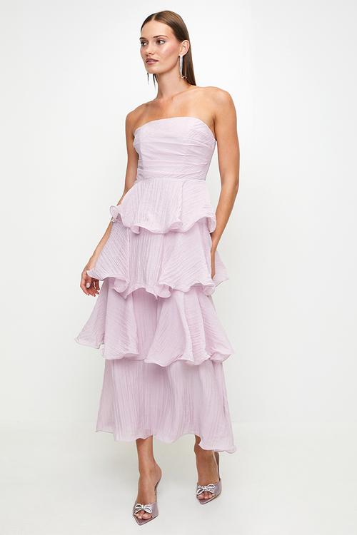Lilac tiered dress - lilac