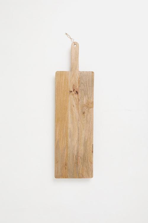 Extra large serving board on foot - natural
