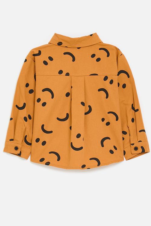Emoticon all-over-print shirt - orange yellow