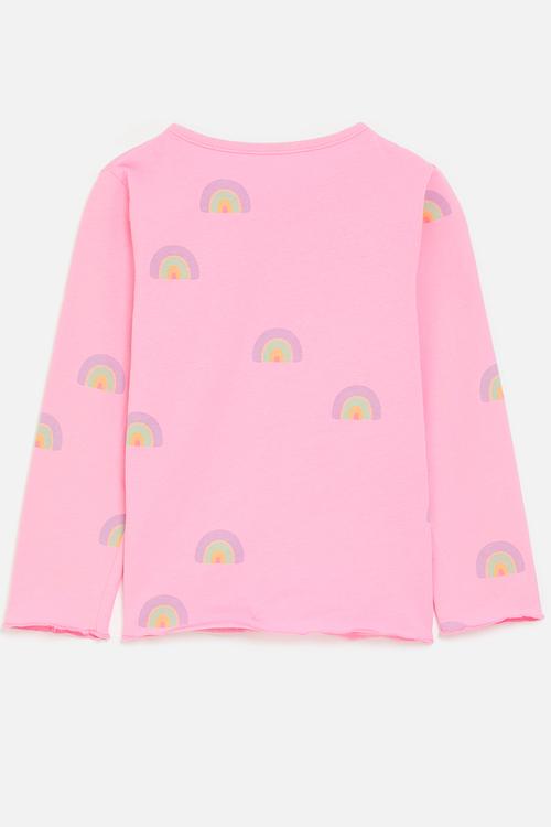 Long sleeve tee - pink/rainbow