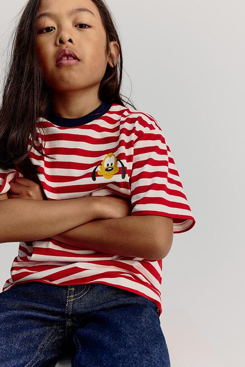 Oversized printed t-shirt -red pluto