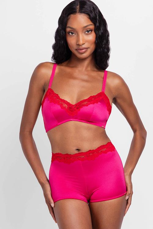 Origins-shiny micro boyshorts - pink