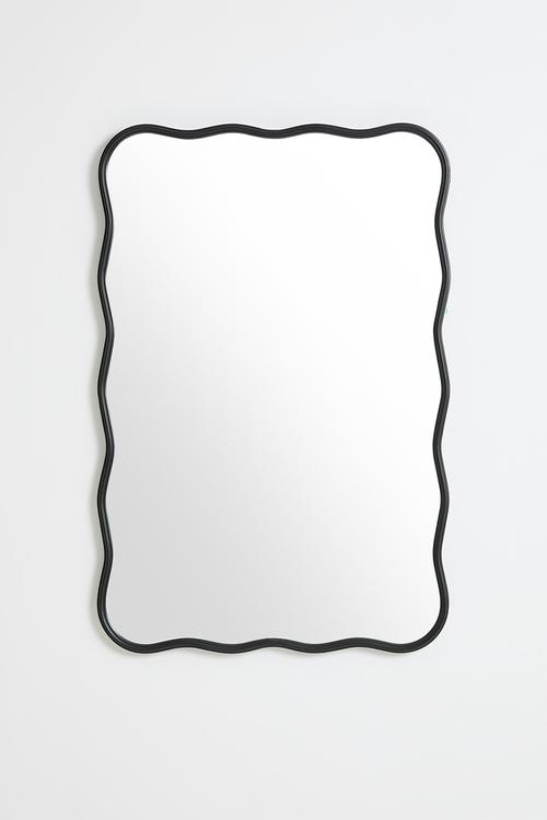 Iron Wavy Mirror - Black