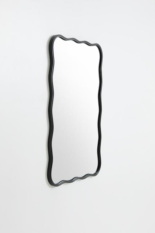 Iron Wavy Mirror - Black
