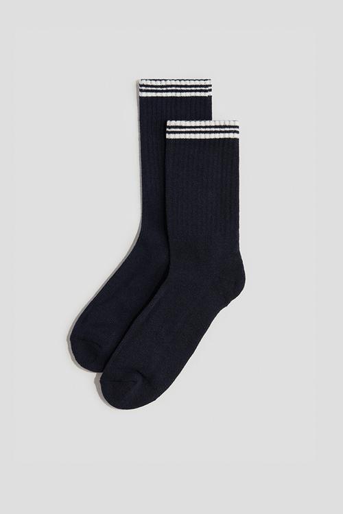 5-Pack ribbed terry socks - Black & White