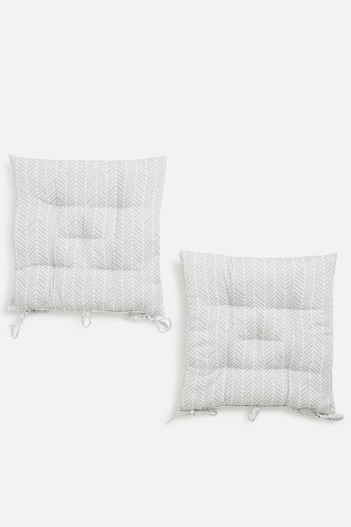 Summer meadow seat pad set of 2 - grey