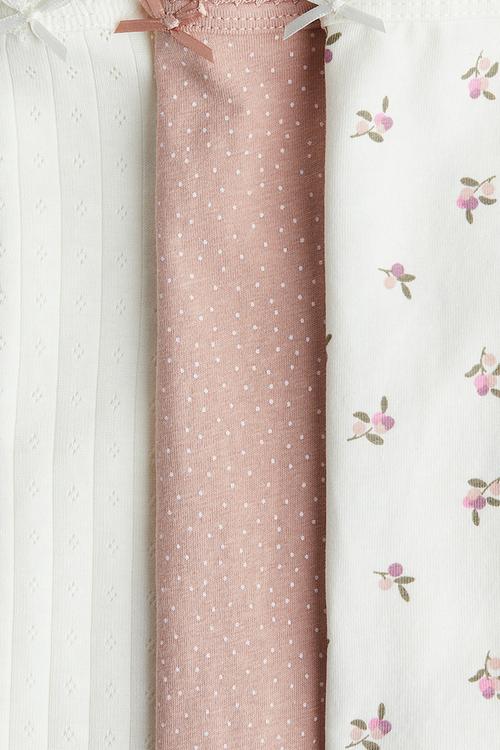 3-Pack cotton strappy tops - white berries