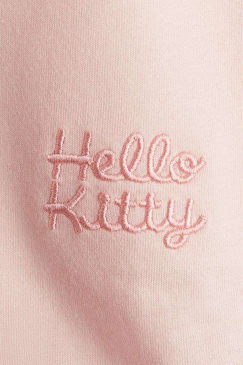 Print-motif cotton t-shirt - light pink hello kitty