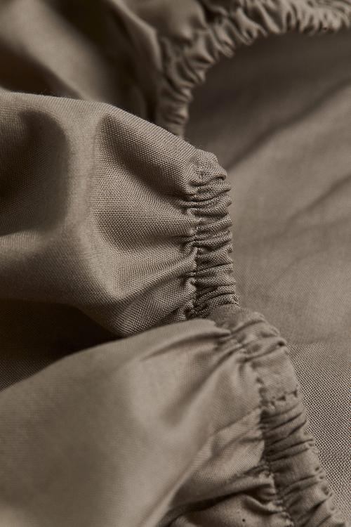 Fitted cotton sheet - greige 