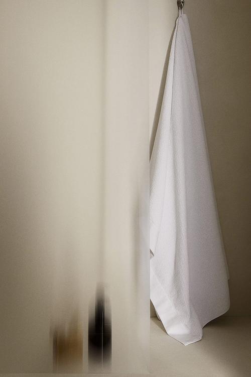 Cotton terry bath sheet - white