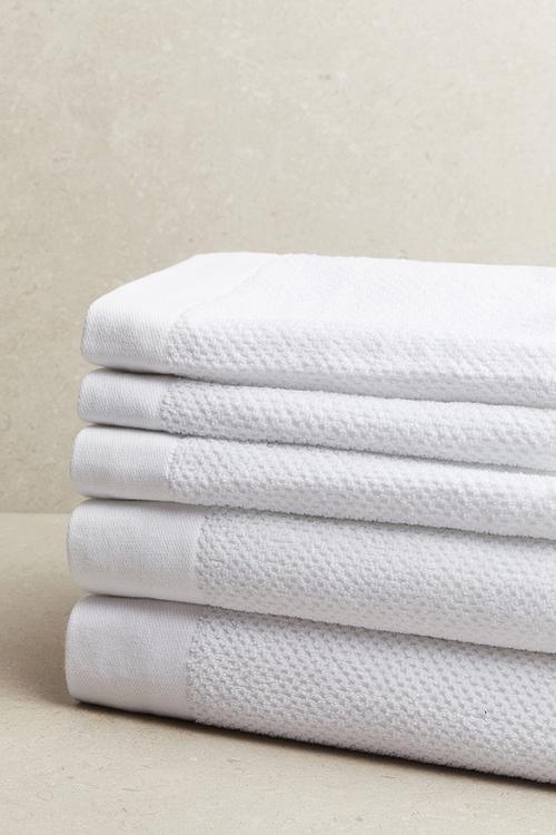 Cotton terry bath sheet - white