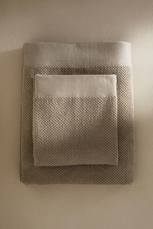 Cotton terry bath sheet - light beige 