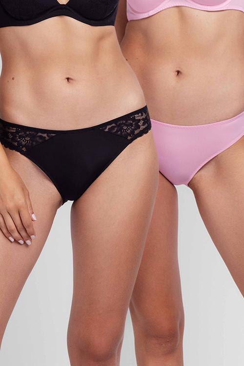 Willa 2 pack brief - black & pink