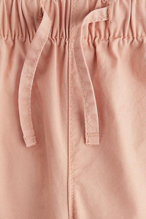 Barrel-leg cotton trousers - peach