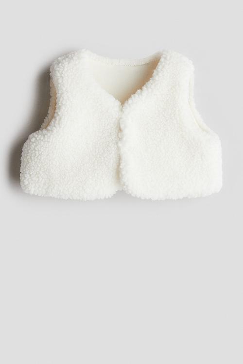Teddy gilet - white