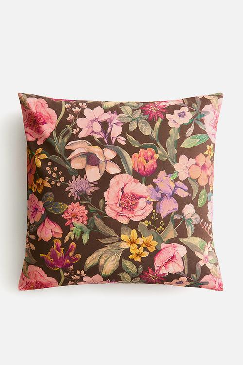 Patterned cushion cover -  multicolour/floral 
