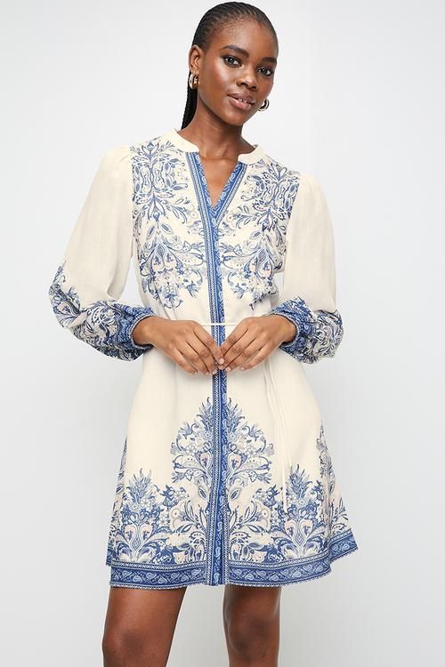 Blue paisley dress - Navy Paisley