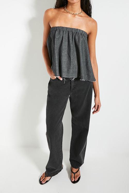 Denim bandeaux - black