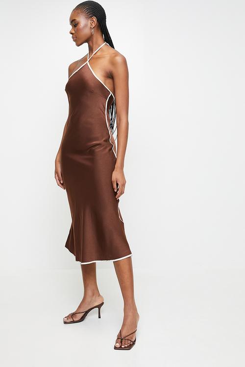 Halter dress - Chocolate