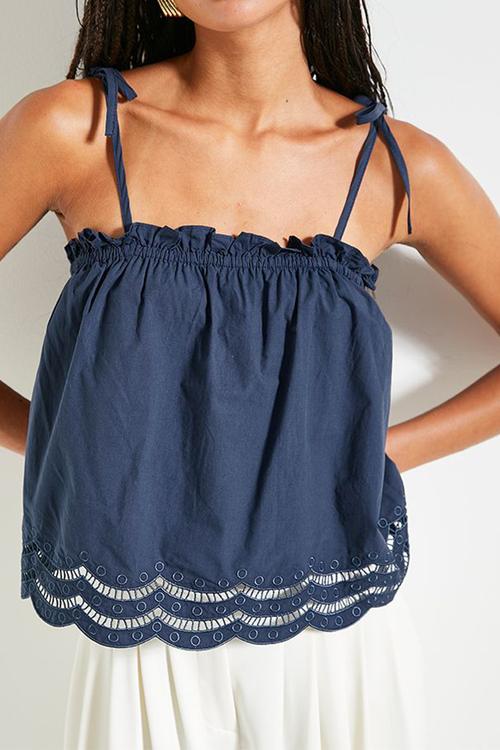 Lazer cut camie - navy