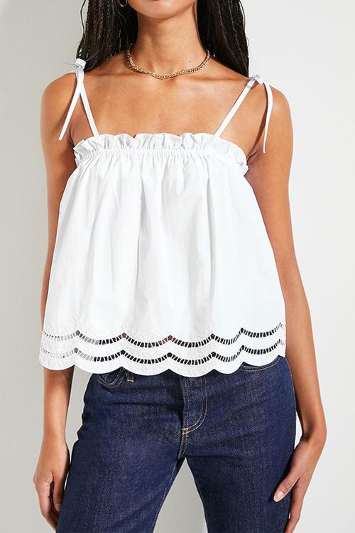 Lazer cut camie - white