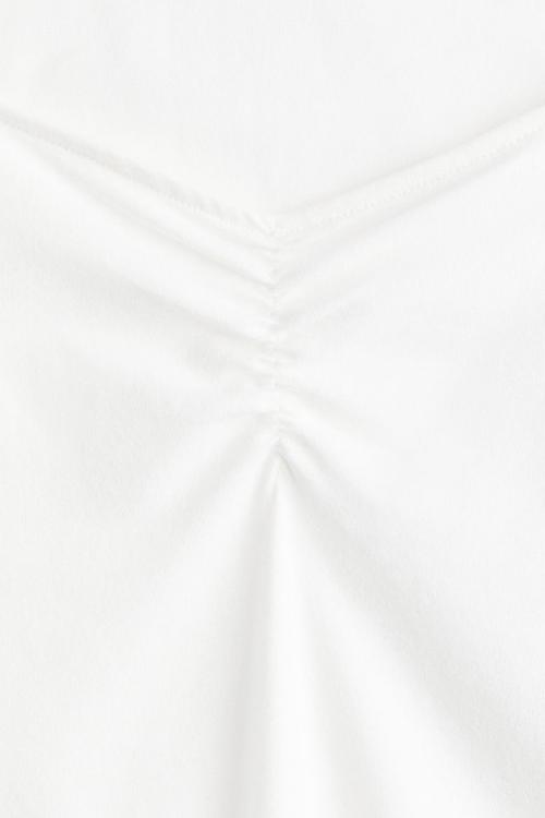 Sweetheart-neck top - white