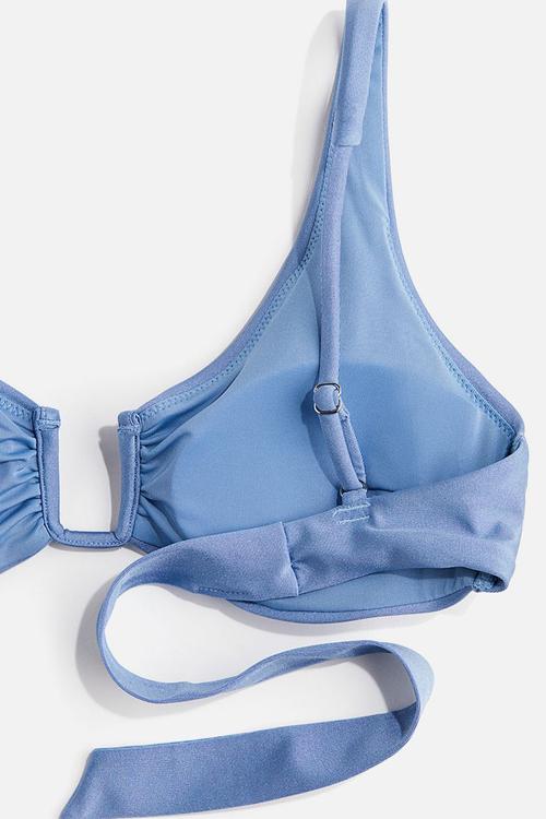 Padded bikini top - blue