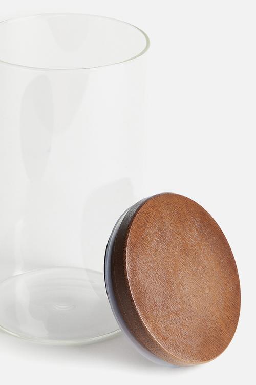 Lidded glass jar - transparent