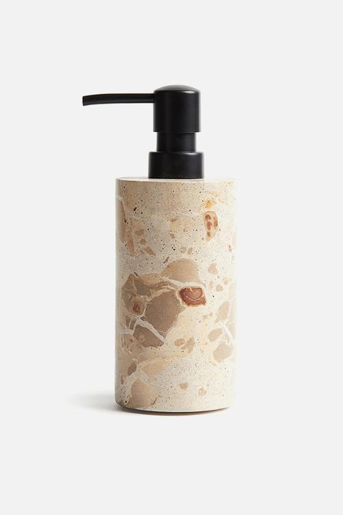 Marble soap dispenser - light beige