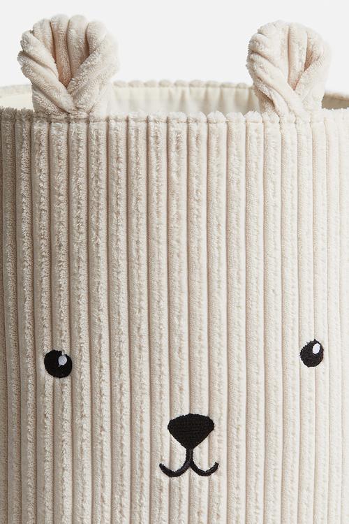 Jumbo cord storage basket - light beige
