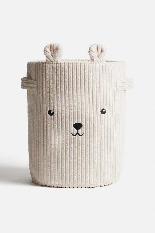 Jumbo cord storage basket - light beige