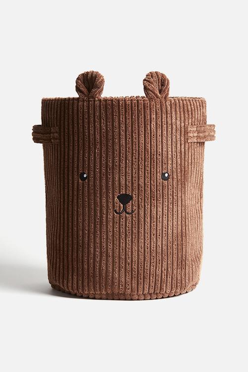 Jumbo cord storage basket - brown