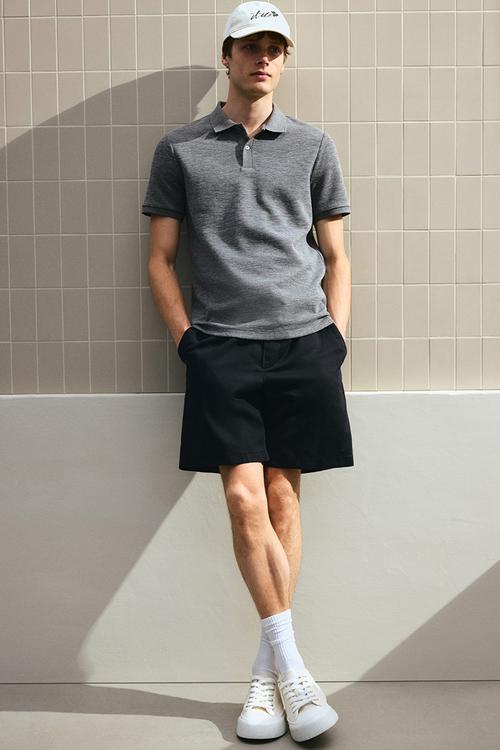 Slim fit polo shirt - dark grey