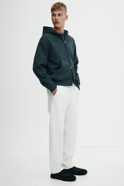 Regular fit tailored joggers - white