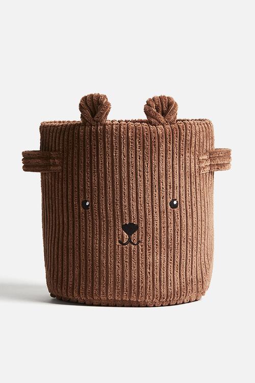 Small jumbo cord storage basket - brown