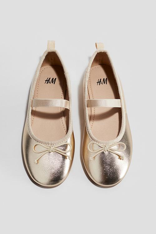 Ballet pumps - gold-coloured