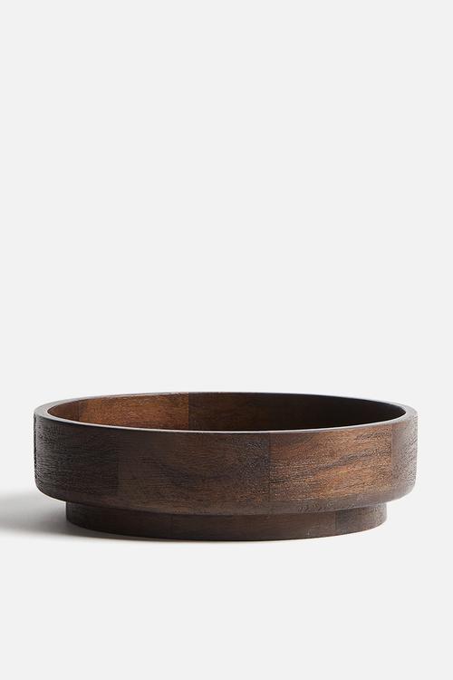Large mango wood bowl - brown