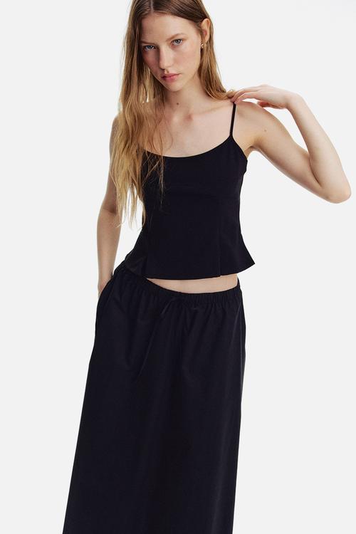 Strappy top - black