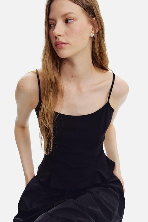 Strappy top - black