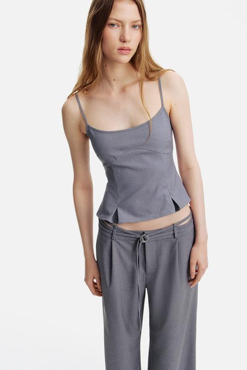 Strappy top - grey